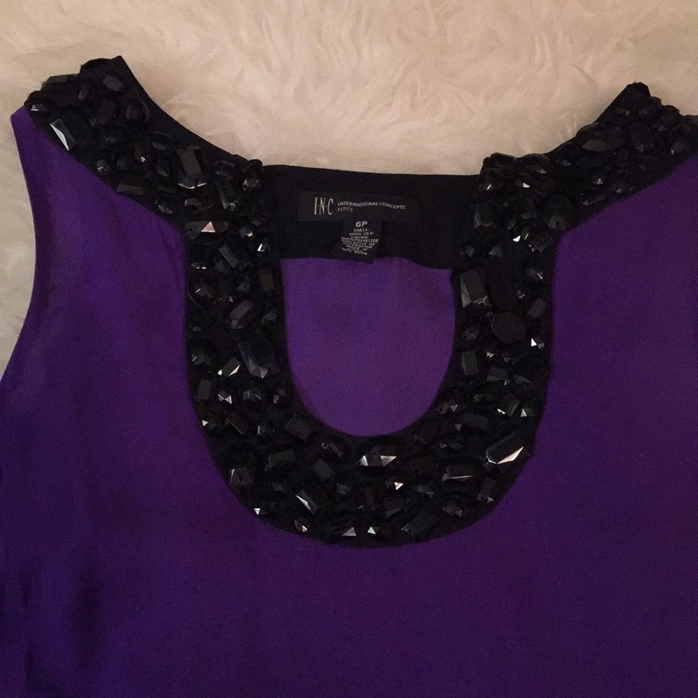 I·N·C Dress.... Purple and Black Silk!